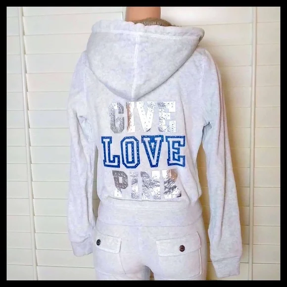 PINK Victoria's Secret Velour Bling Tracksuit - Picture 5 of 10